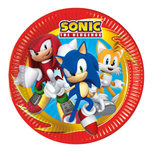 Sonic Speed - Partyteller - 8 Stück - Ø ca. 23 cm
