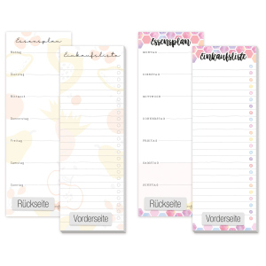 Häfft - Abreißblock - Einkaufsliste/Essensplan - 1 Stück