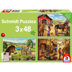 Puzzle Set - Meine Lieblingspferde - 3 x 48 Teile