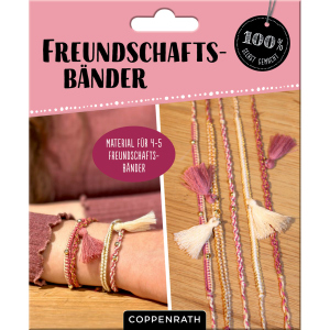 Freundschaftsbänder - Material für 4-5 Freundschaftsbänder - rosé/beige