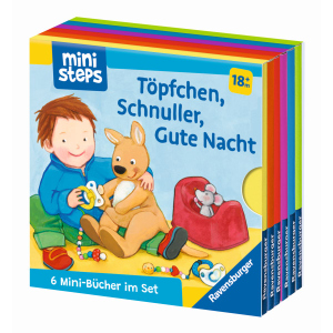 ministeps - Töpfchen, Schnuller, Gute Nacht - 6 Mini-Bücher im Set