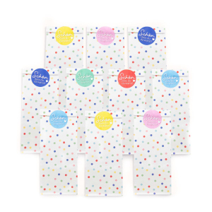 Geburtstagstüten - weiß mit Konfetti - 12 Stück