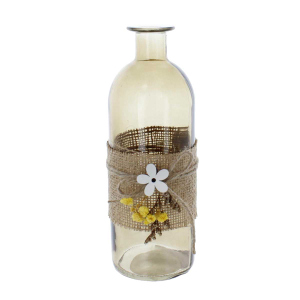 Vase in Flaschenform - Glas - ca. 7 x 20 cm