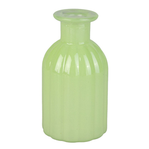 Vase in Flaschenform - mit Längsrillen - ca. 7,5 x 14 cm - 1 Stück