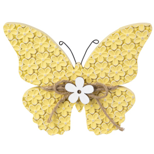 Schmetterling gelb - Holz - ca. 20x1,5x16 cm