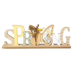 Schriftzug Spring - Holz - ca. 30x4x10 cm