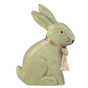 Hase mit Schleife - Holz - ca. 17x7x27 cm