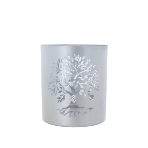 Teelichtglas Baum - Glas - ca. 8x9 cm