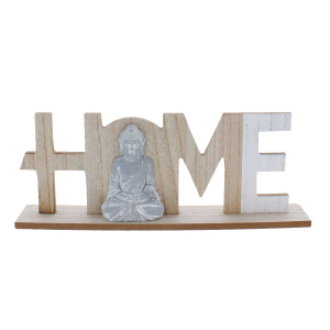 Schriftzug Home -Buddha - Holz - ca. 32 x 5 x 13 cm