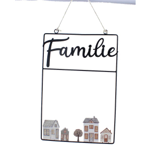Dekoanhänger Familie - schwarz - metall - ca. 24,3x0,7x36 cm
