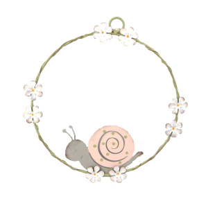 Dekohänger Kreis - Blume/Schnecke - ca. 33,5 x 1 x 32 cm - 1 Stück