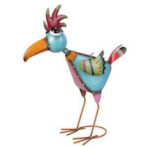 Vogel stehend - bunt - ca. 33 x 13 x 41 cm