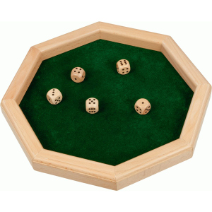 Goki - Würfelteller mit 5 Würfeln