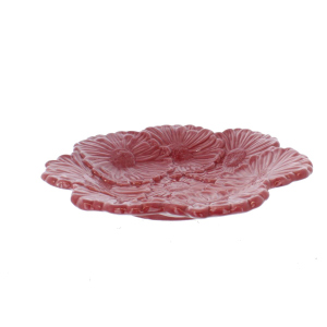 Dekoteller Blumen pink - ca. 25,5 x 25 x 4 cm