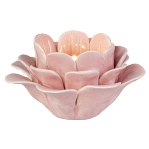 Kerzenhalter Blume - rosa - ca. 10 x 9,5 x 5 cm