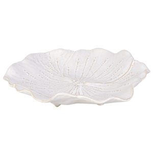 Dekoteller Blume weiß - ca. 21,2 x 20,5 x 4 cm