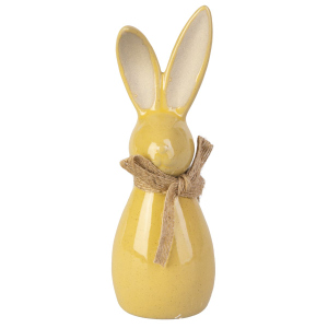 Hase mit Schleife gelb - ca. 6,5 x 5,7 x 16,5 cm