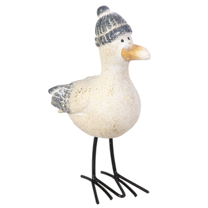 Möwe mit Mütze -grau - ca. 13,5 x 6,7 x 17,6 cm - 1 Stück