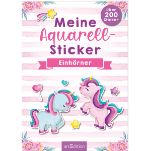 Meine Aquarell-Sticker - Einhörner - über 200 Sticker