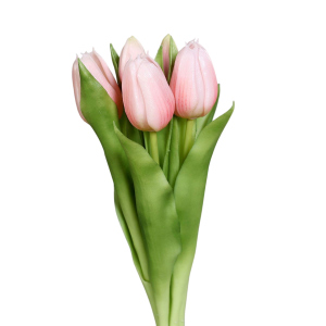 Kunstblume - Tulpen im Bund - ca. 31 cm - rosa/grün 