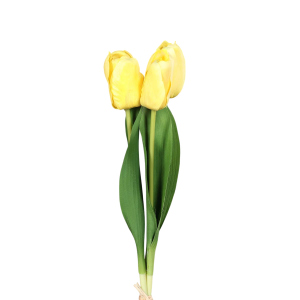 Kunstblume - Tulpen im Bund - ca. 36 cm - gelb/grün