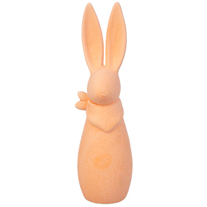 Hase mit Halstuch - orange/grün - 6,5 x 7 x 24 cm - 1 Stück