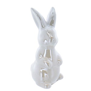 Hase stehend grau - ca.  4,5 x 4,3 x 10 cm