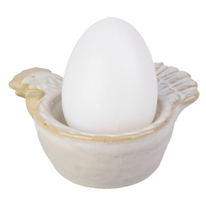 Eierbecher Huhn weiß - ca. 9 x 8,2 x 3,2 cm