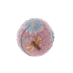 Dekokugel mit Blumen und Libelle bunt - ca. 23 x 22 cm