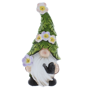 Wichtel mit solar LED stehend bunt - ca. 38,5 x 18 x 47,5 cm