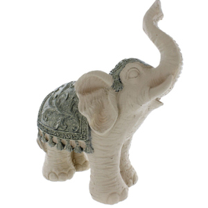 Elefant grau/beige - ca. 37 x 19 x 44 cm