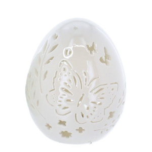 Deko-Ei mit LED - ca. 10 x 10 x 12 cm - 1 Stück