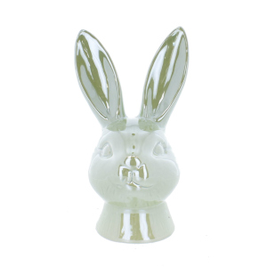 Hasenkopf grün - ca. 12 x 10 x 21,5 cm