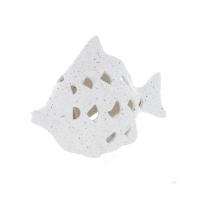 Fisch mit LED weiß - ca. 14 x 7 x 11 cm