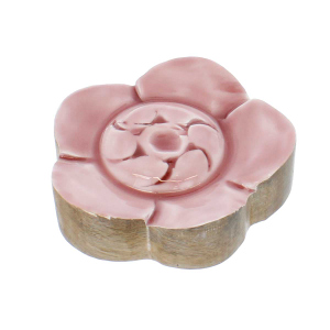 Deko-Blume lila/braun - ca. 10 x 10 x 3 cm