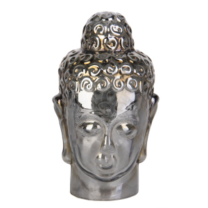 Buddhakopf schwarz - ca. 7 x 12 cm