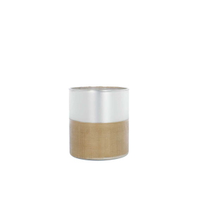 Teelichtglas silber/gold - ca. 6,5 x 7 cm