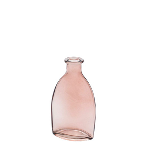 Vase - aus Glas - schmal - ca. 7,9 x 4 x 14,1 cm - rosa 