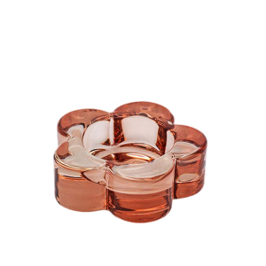 Teelichthalter - Blume - ca. 7 x 7 x 2,5 cm - rose 