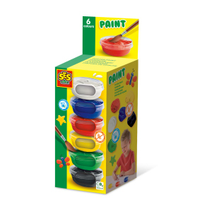 SES-Creativ - Plakatfarben 6 Farben je 45 ml - leicht auswaschbar