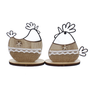 Huhn auf Platte - ca. 10 x 10,5 x 3,5 cm - 1 Stück