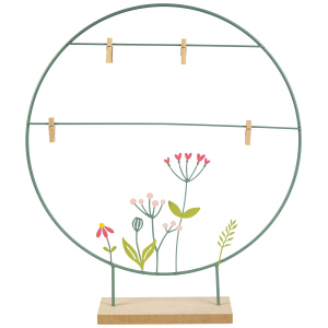 Dekoring Blumen türkis - ca. 40 x 7 x 46 cm