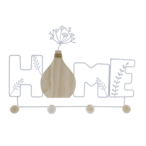 Gaderobe Home weiß/braun - ca. 40 x 5 x 27,5 cm