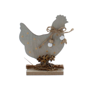 Holzfigur mit Blumen - 1 Stück