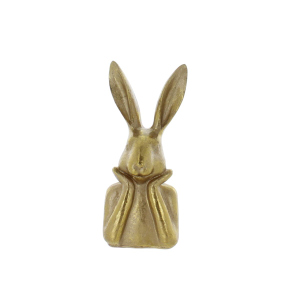 Hase sitzend gold - ca. 6 x 4 x 15 cm