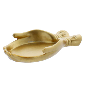 Dekoschale - Hände - gold - ca. 21,5 x 13 x 3,5 cm