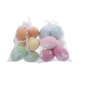 Dekohänger-Set Eier bunt, 6tlg. - ca. 6 cm - 1 Stück