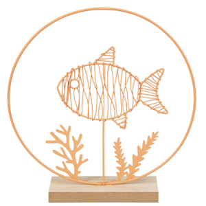 Dekokreis Fisch orange - ca. 20 x 5 x 21,5 cm