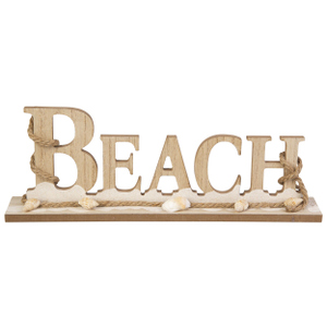 Schriftzug Beach braun - ca. 33 x 5 x 12 cm