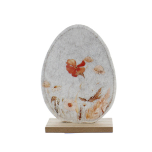 Standdeko Osterei - weiß - ca. 11 x 4 x 16 cm